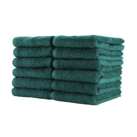 Monarch Cotton Jr. Salon Towel 16x27 Hunter Green (12pk) BBJ-1627-2.5HUN